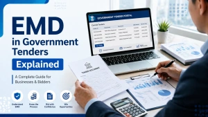 EMD in government tenders explained with example and process for businesses in India
