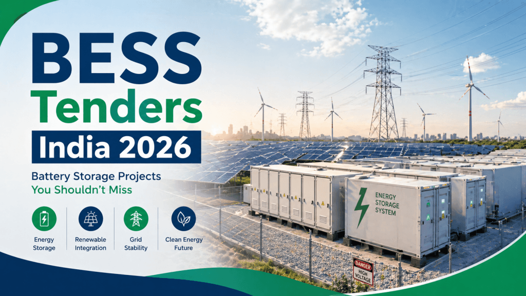 bess tenders india 2026 battery energy storage systems solar panels grid infrastructure india