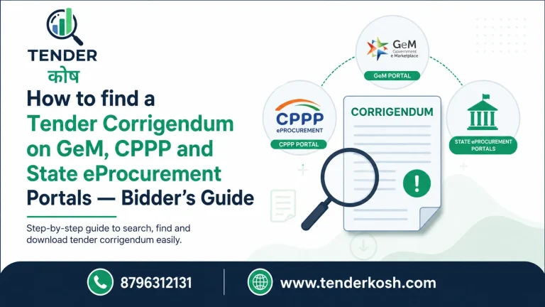 How to find Tender Corrigendum