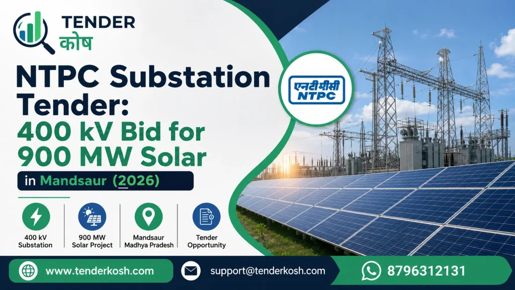 NTPC Substation Tender: 400 kV Bid for 900 MW Solar in Mandsaur (2026)