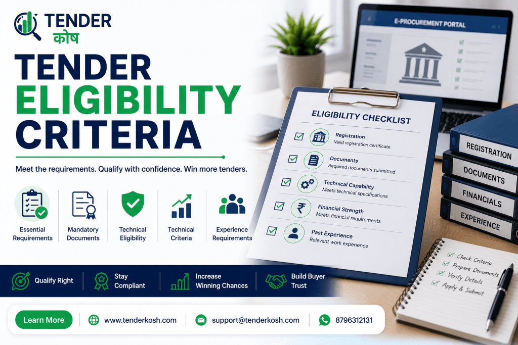 Tender eligibility checklist and criteria
