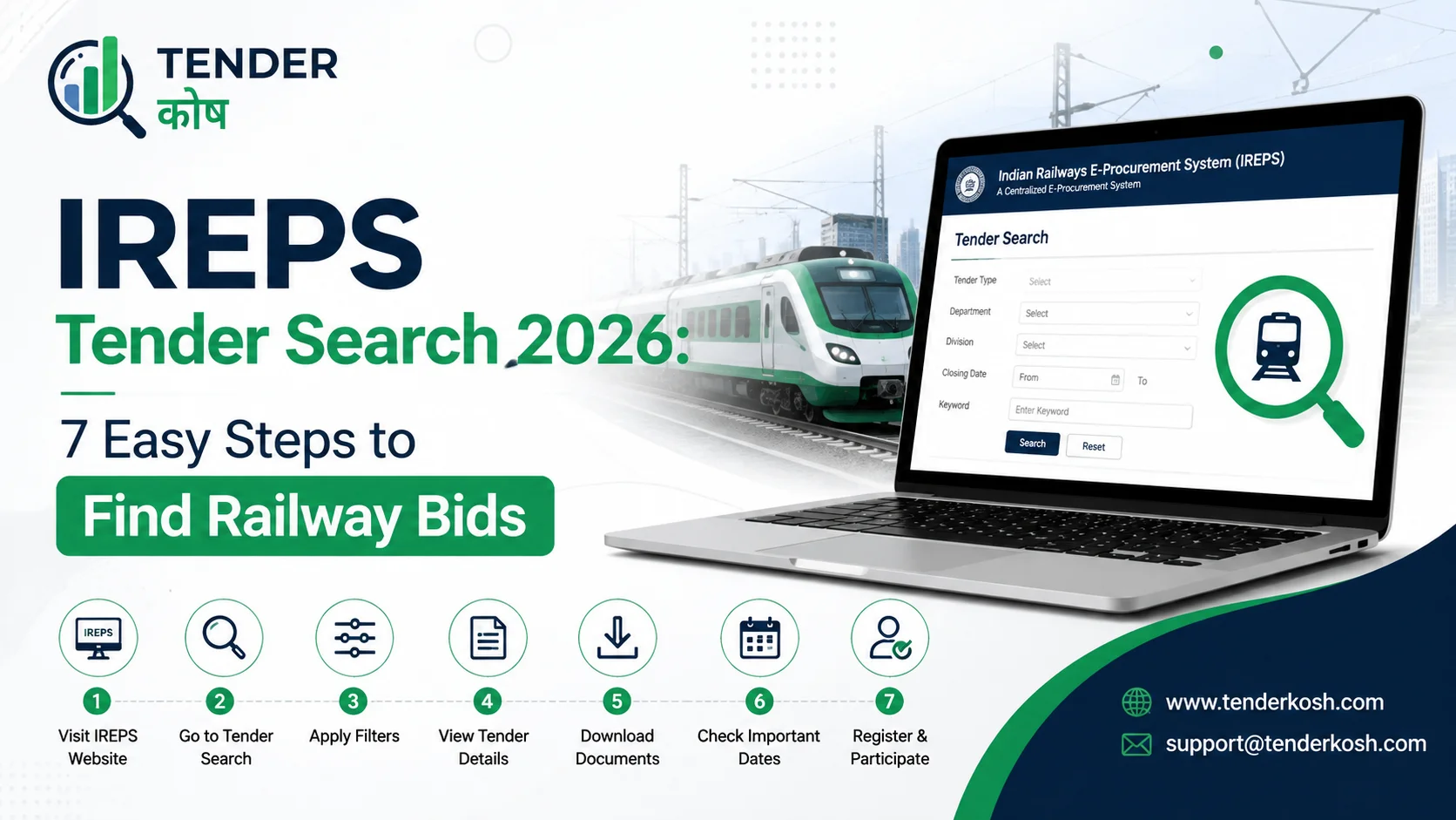 IREPS Tender Search 2026: 7 Easy Steps to Find Railway Bids